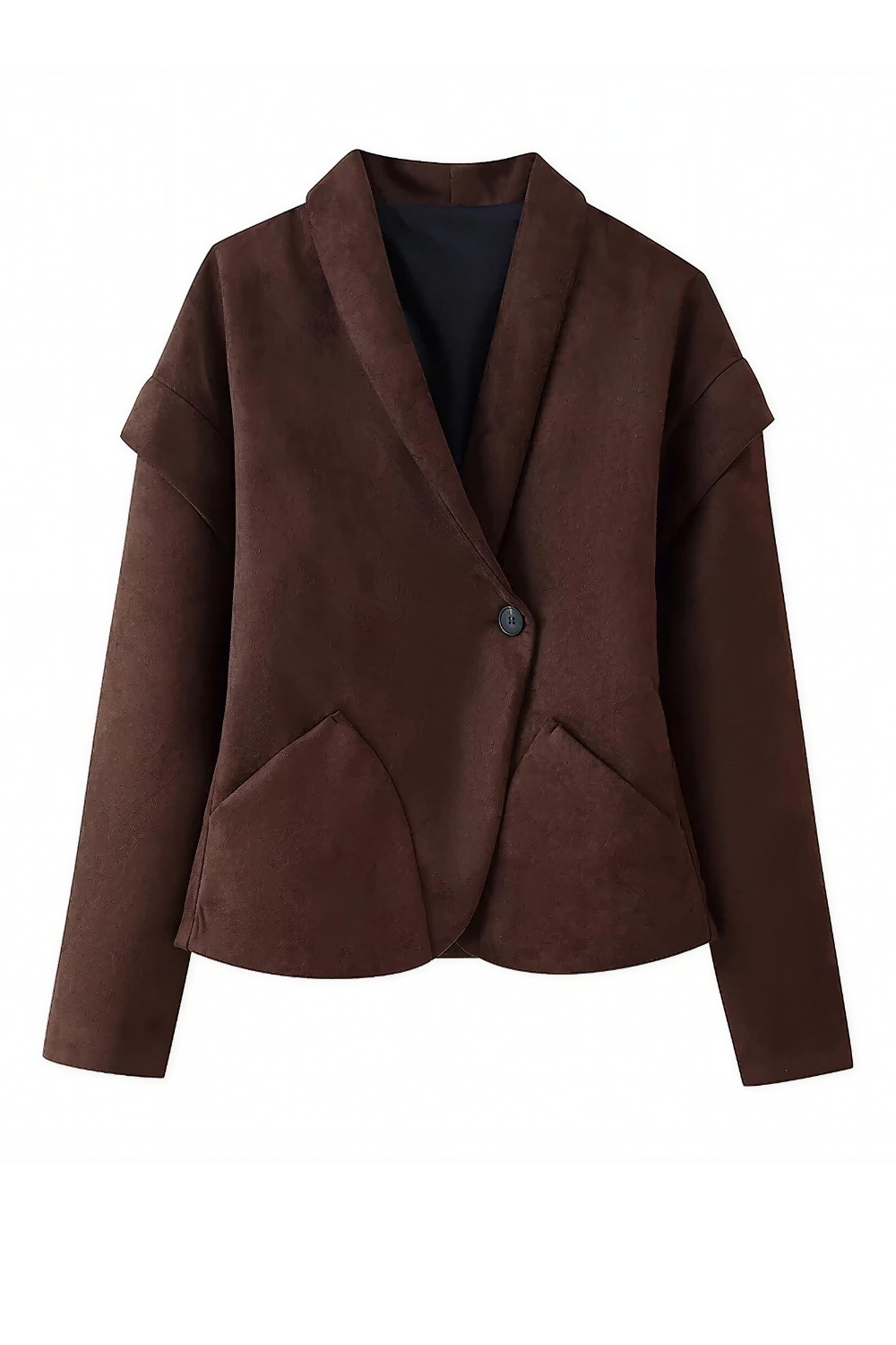 Brown jacket on a white background